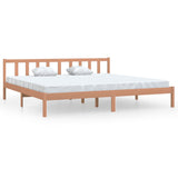 810105 vidaXL Bed Frame without Mattress Honey Brown Solid Wood 200x200 cm