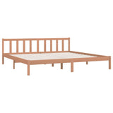 810105 vidaXL Bed Frame without Mattress Honey Brown Solid Wood 200x200 cm