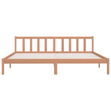 810105 vidaXL Bed Frame without Mattress Honey Brown Solid Wood 200x200 cm