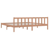810105 vidaXL Bed Frame without Mattress Honey Brown Solid Wood 200x200 cm