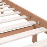 810105 vidaXL Bed Frame without Mattress Honey Brown Solid Wood 200x200 cm