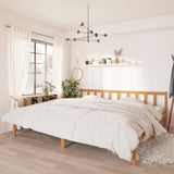 810105 vidaXL Bed Frame without Mattress Honey Brown Solid Wood 200x200 cm