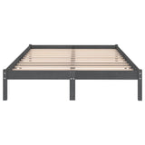 810039 vidaXL Bed Frame without Mattress Grey Solid Wood 200x200 cm