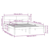 Bed Frame without Mattress Solid Wood Pine Double