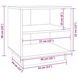 Bedside Cabinet Grey 40x34x40 cm Solid Wood Pine