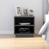 Bedside Cabinet Grey 40x34x40 cm Solid Wood Pine
