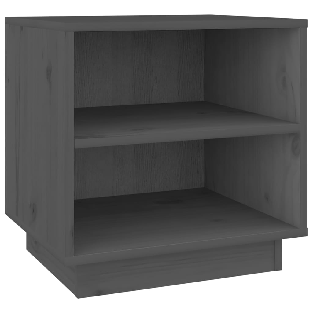Bedside Cabinets 2 pcs Grey 40x34x40 cm Solid Wood Pine
