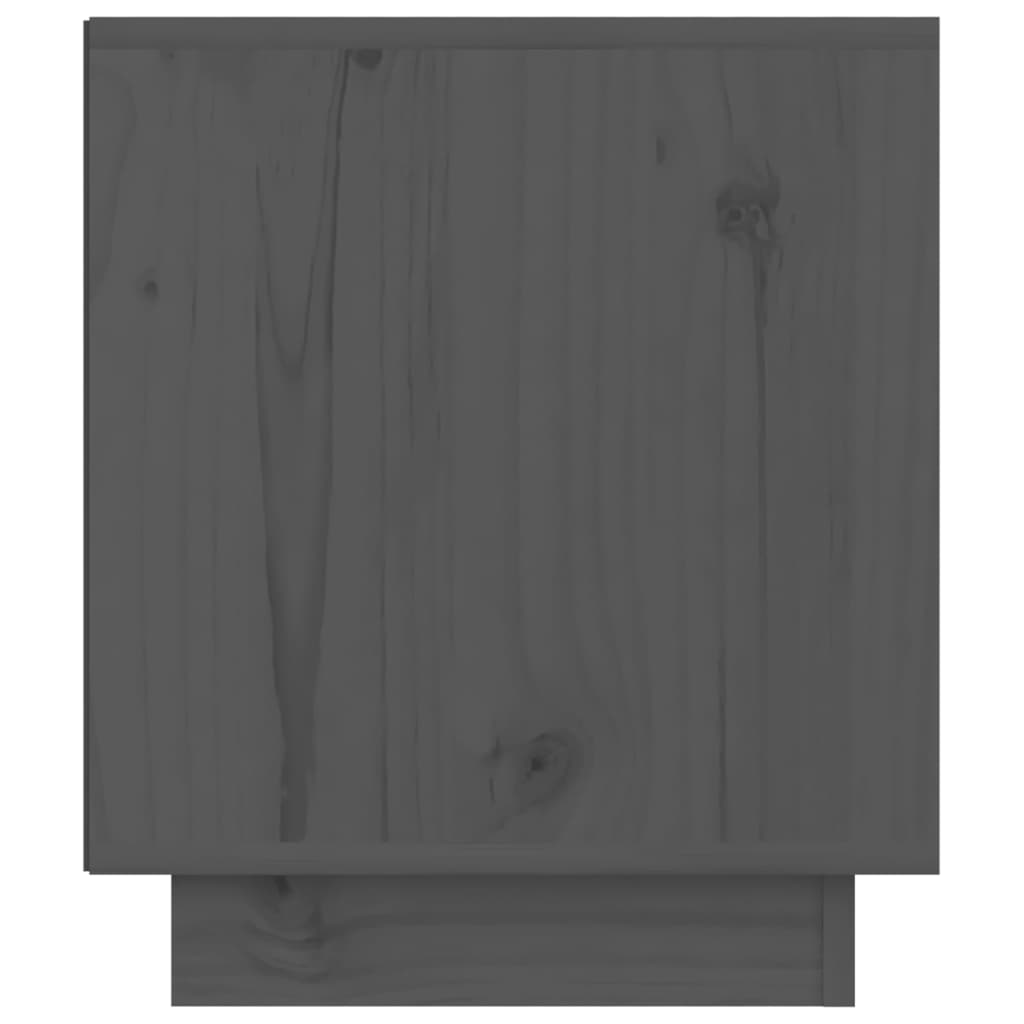Bedside Cabinets 2 pcs Grey 40x34x40 cm Solid Wood Pine