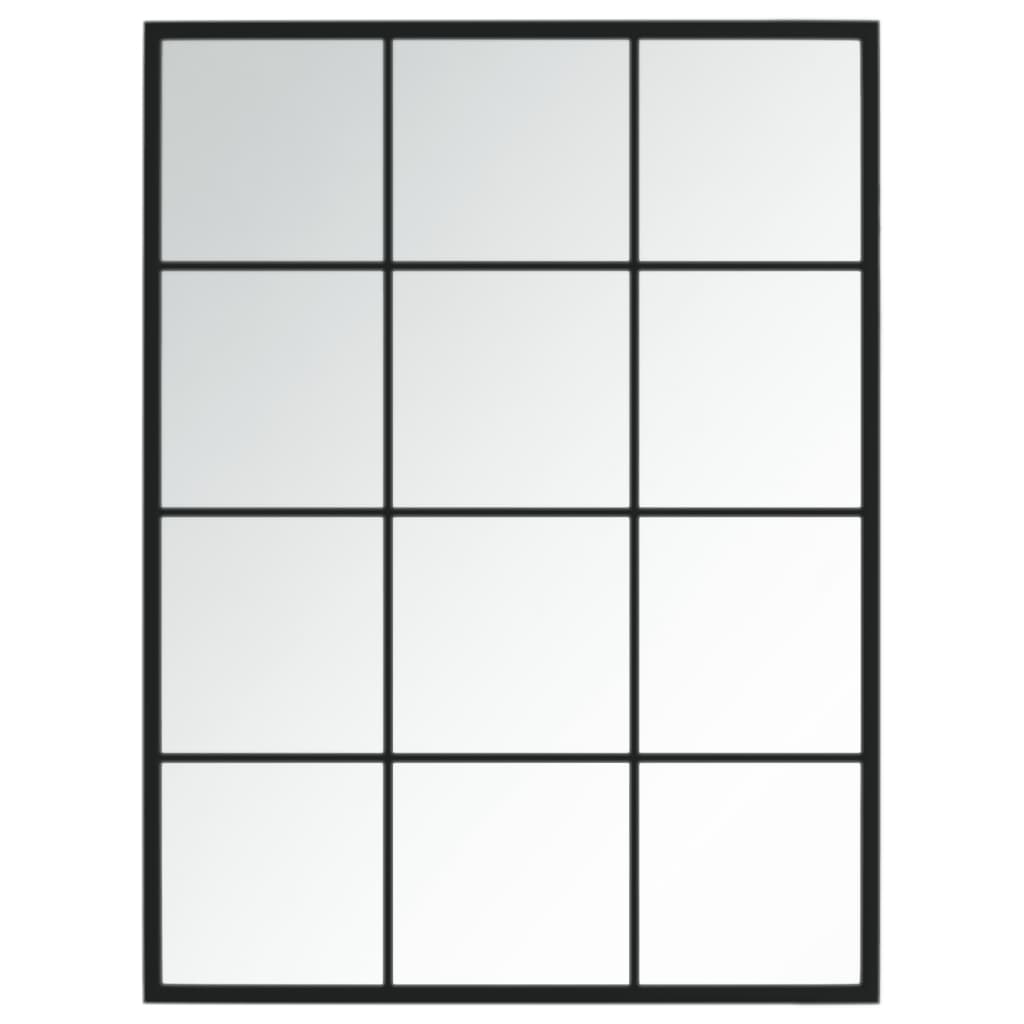 LaKaza Wall Mirror Black 80x60 cm Metal