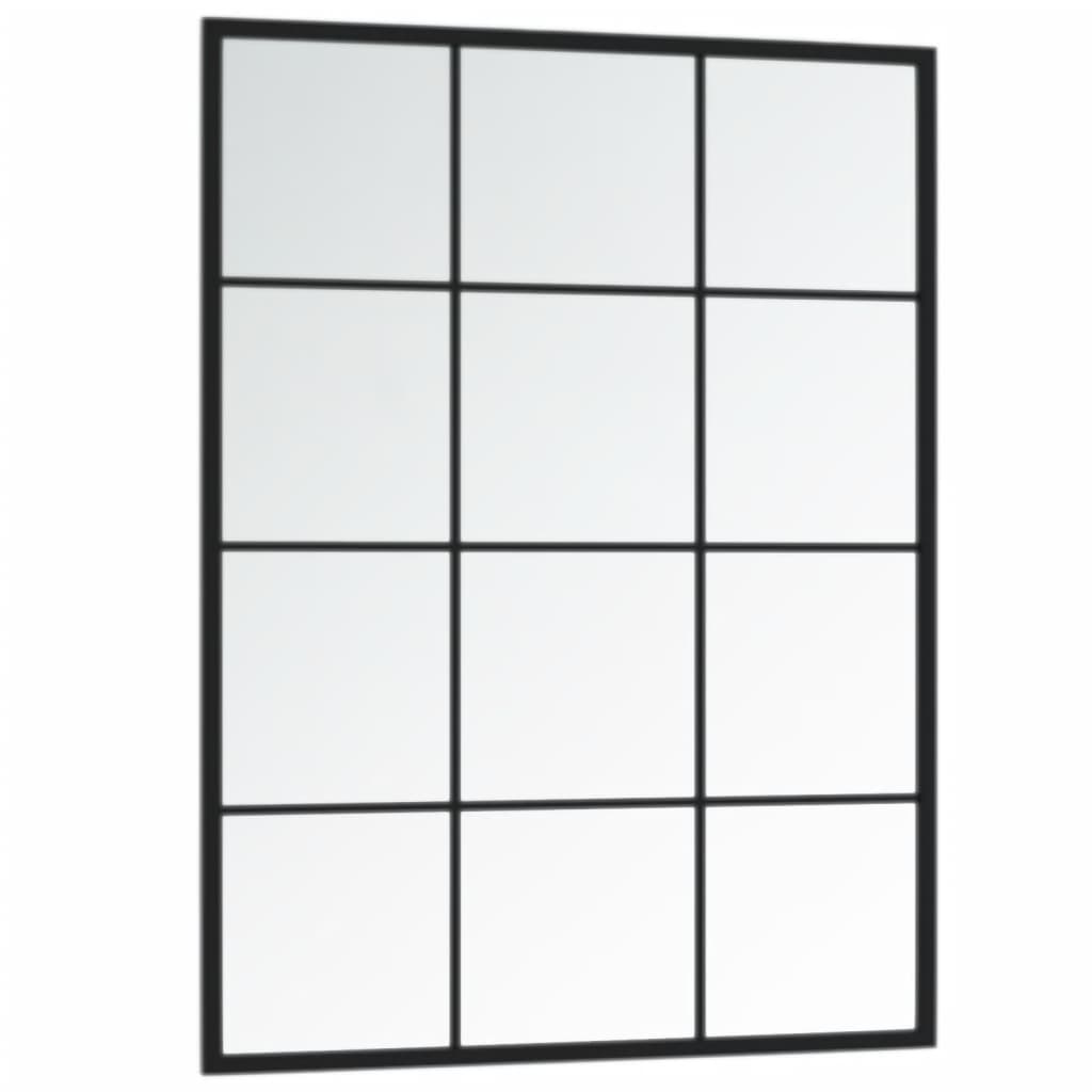 LaKaza Wall Mirror Black 80x60 cm Metal