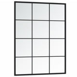 LaKaza Wall Mirror Black 80x60 cm Metal