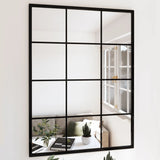 LaKaza Wall Mirror Black 80x60 cm Metal
