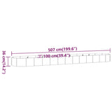 Garden Raised Bed Powder-coated Steel 507x100x36 cm Silver