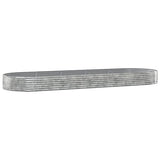 Garden Raised Bed Powder-coated Steel 450x140x36 cm Silver