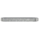 Garden Raised Bed Powder-coated Steel 450x140x36 cm Silver