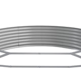 Garden Raised Bed Powder-coated Steel 450x140x36 cm Silver