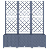 Garden Planter with Trellis Blue Grey 120x40x136 cm PP