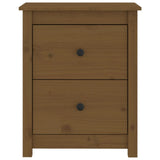 Bedside Cabinet Honey Brown 50x35x61.5 cm Solid Wood Pine