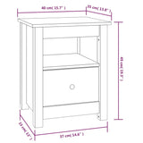 Bedside Cabinets 2 pcs Honey Brown 40x35x49 cm Solid Wood Pine