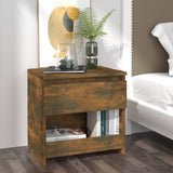 Bedside Cabinets 2 pcs Smoked Oak 40x30x39 cm Engineered Wood