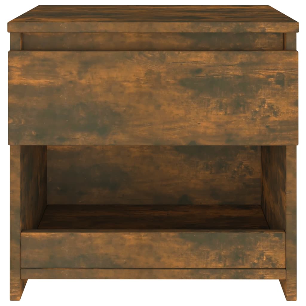 Bedside Cabinets 2 pcs Smoked Oak 40x30x39 cm Engineered Wood
