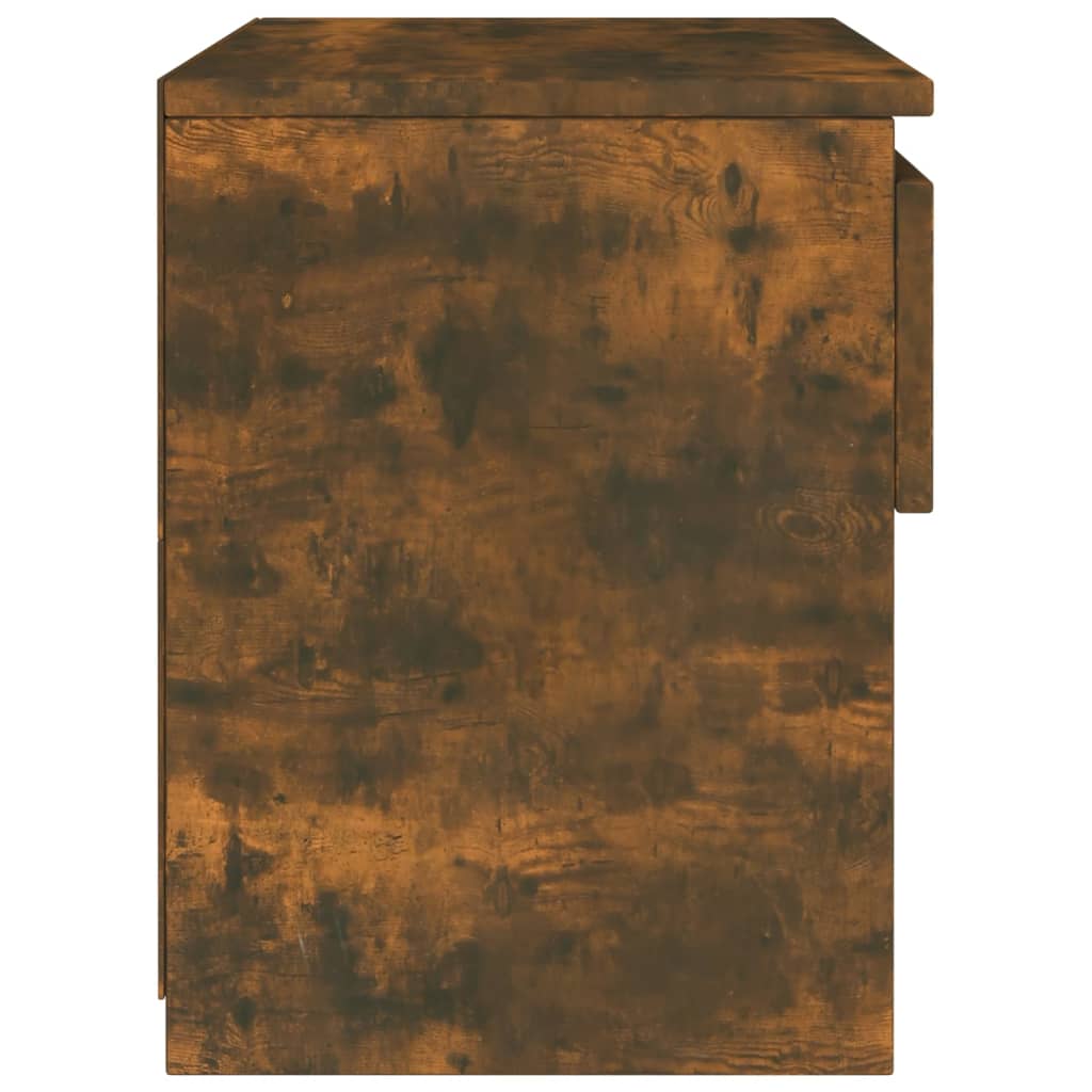 Bedside Cabinets 2 pcs Smoked Oak 40x30x39 cm Engineered Wood