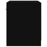 Bedside Cabinets 2 pcs with Drawer Black