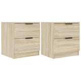 Bedside Cabinets 2 pcs Sonoma Oak Engineered Wood