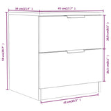 Bedside Cabinets 2 pcs Sonoma Oak Engineered Wood