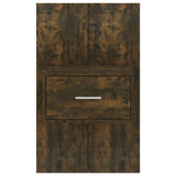 Wall-mounted Bedside Cabinet Smoked Oak
