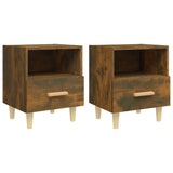 Bedside Cabinets 2 pcs Smoked Oak 40x35x47 cm
