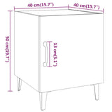 Bedside Cabinets 2 pcs Smoked Oak Engineered Wood