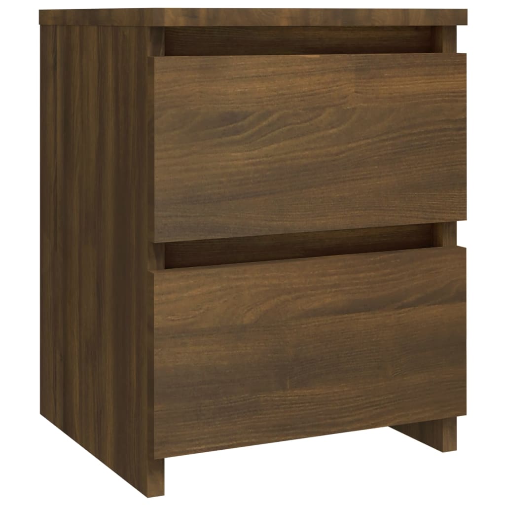 Bedside Cabinet Brown Oak 30x30x40 cm Engineered Wood