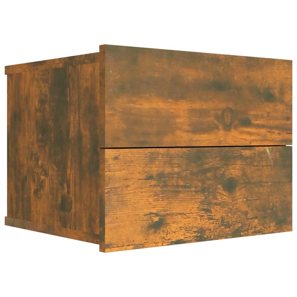 Bedside Cabinets Smoked Oak 40x30x30 cm Engineered Wood