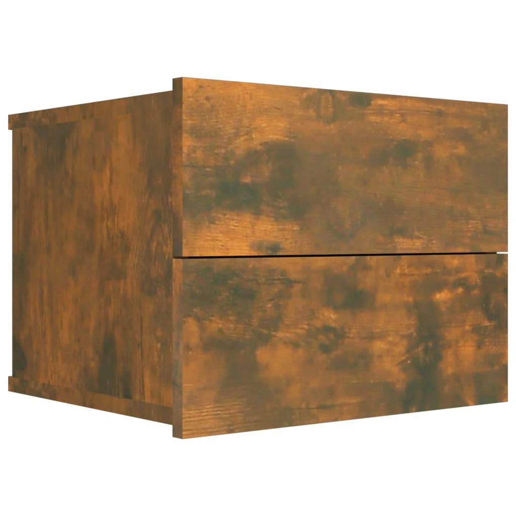 Bedside Cabinets Smoked Oak 40x30x30 cm Engineered Wood
