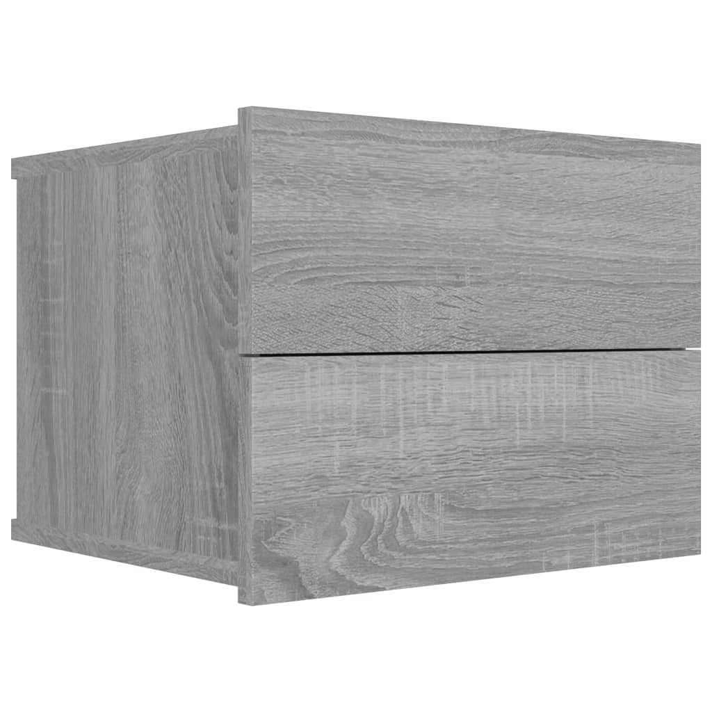 Bedside Cabinets 2 pcs Grey Sonoma 40x30x30 cm Engineered Wood