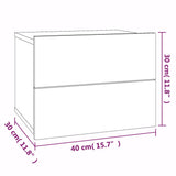 Bedside Cabinets 2 pcs Grey Sonoma 40x30x30 cm Engineered Wood