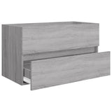 2 Piece Bathroom Furniture Set Grey Sonoma Engineered Wood