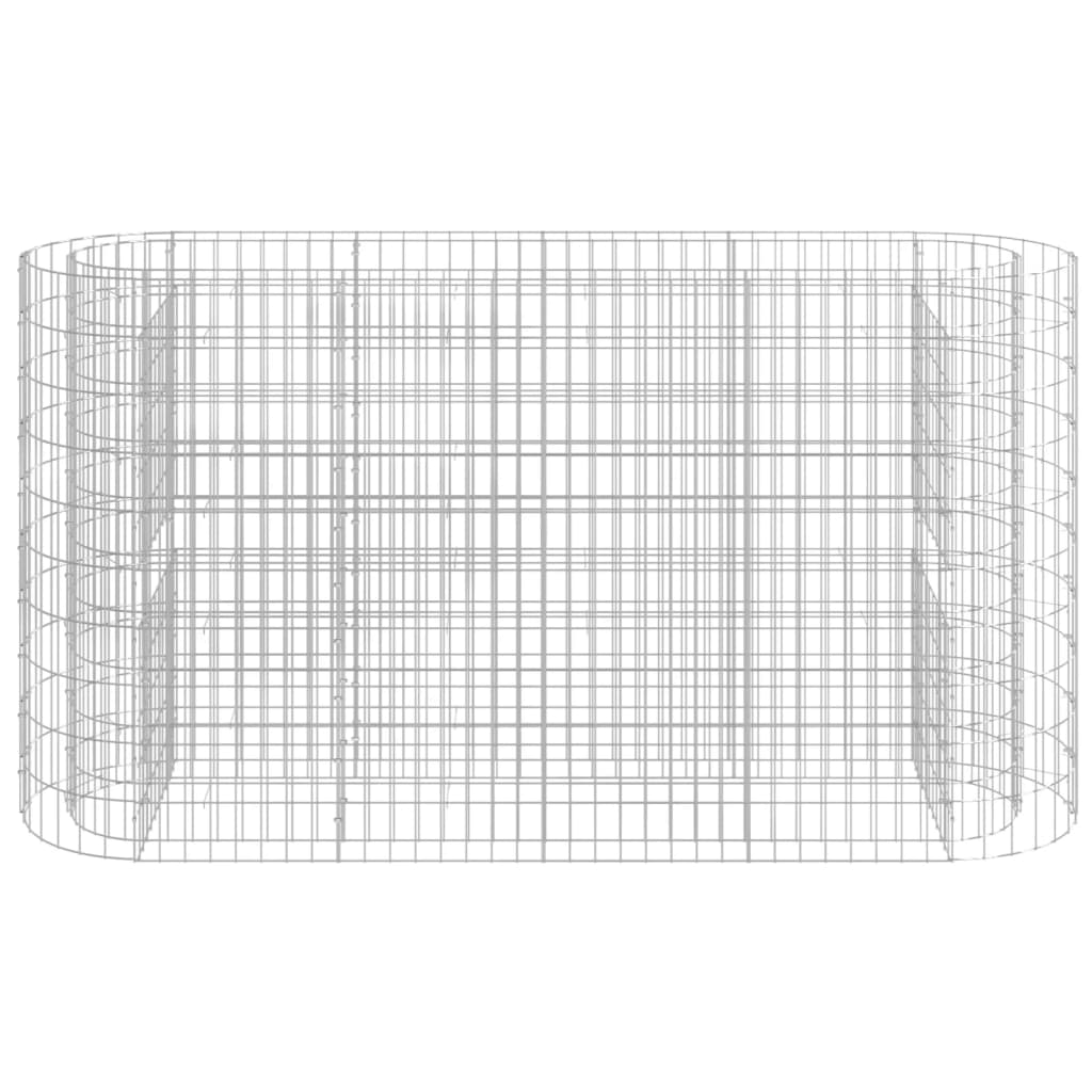 Gabion Raised Bed Galvanised Iron 190x50x100 cm