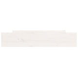 Bed Drawers 2 pcs White Solid Wood Pine
