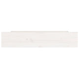 Bed Drawers 4 pcs White Solid Wood Pine