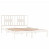 3104074 vidaXL Bed Frame without Mattress White Solid Wood 160x200 cm (810028+818681)