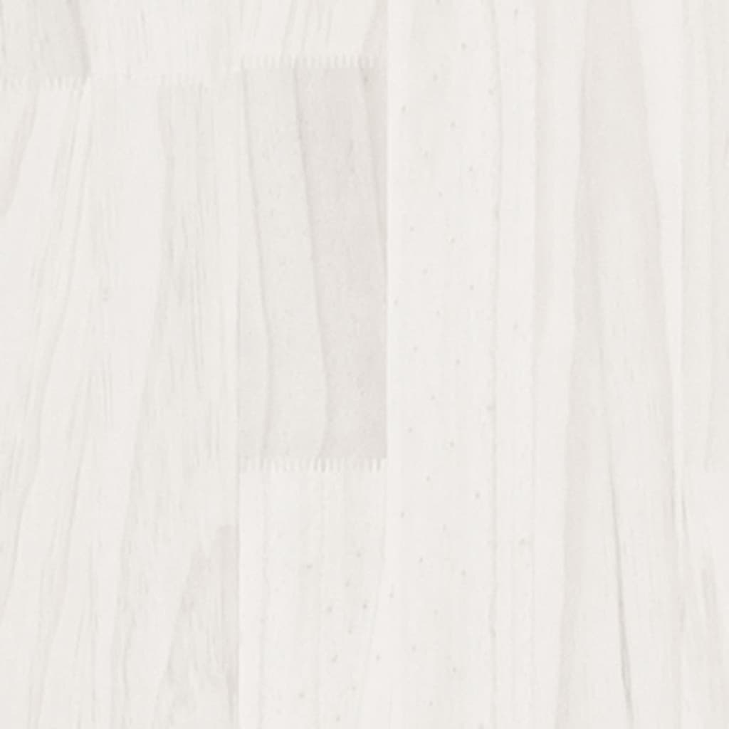 3104074 vidaXL Bed Frame without Mattress White Solid Wood 160x200 cm (810028+818681)