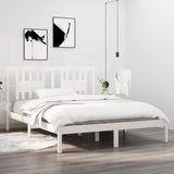 3104074 vidaXL Bed Frame without Mattress White Solid Wood 160x200 cm (810028+818681)