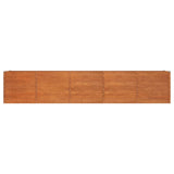 Garden Raised Bed Rusty 400x80x77 cm Corten Steel