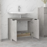 Bathroom Cabinet Concrete Grey 64.5x33.5x59 cm Engineered Wood