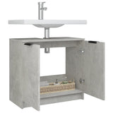 Bathroom Cabinet Concrete Grey 64.5x33.5x59 cm Engineered Wood