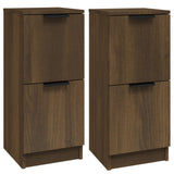 Sideboards 2 pcs Brown Oak 30x30x70 cm Engineered Wood