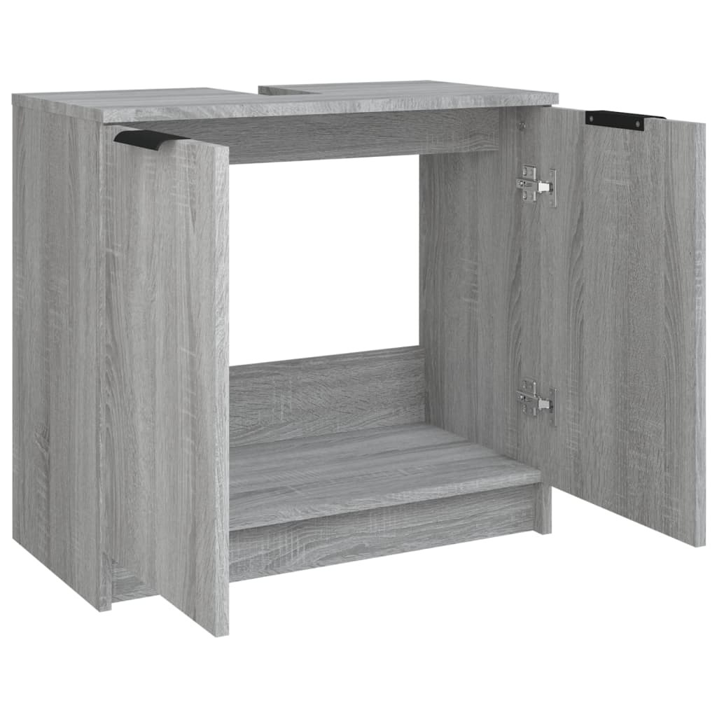 Bathroom Cabinet Grey Sonoma 64.5x33.5x59 cm Engineered Wood