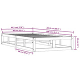 Bed Frame without Mattress White 90x200 cm Solid Wood